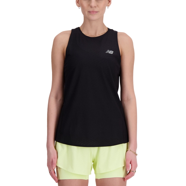 Top Running Mujer New Balance Jacquard ICEx Top  Black WT41280BK