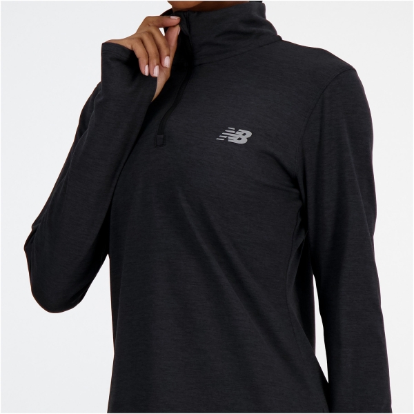 New Balance Space Dye Shirt - Black Heather