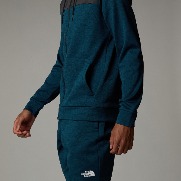 The North Face Reaxion Felpa - Midnight Petrol/Dark Heather/Asphalt Grey