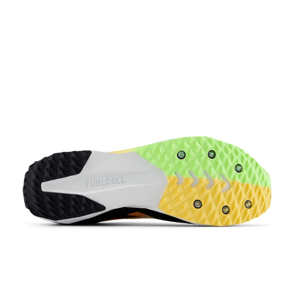 New Balance FuelCell XC7 v5 - Black/Bleached Lime Glo/Hot Mango