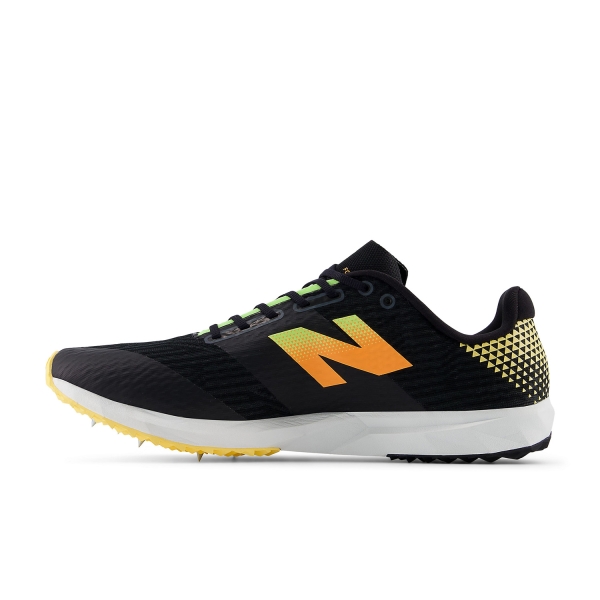 New Balance FuelCell XC7 v5 - Black/Bleached Lime Glo/Hot Mango