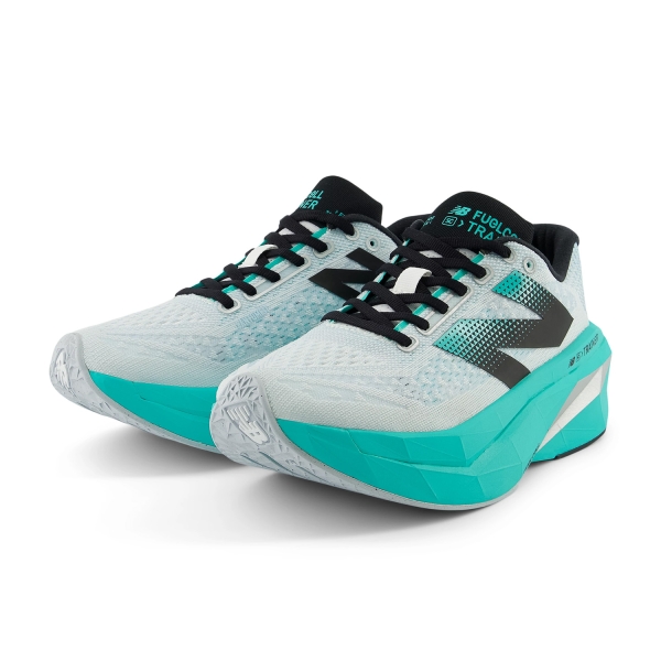 New Balance FuelCell SuperComp Trainer v3 - White/Cyber Jade