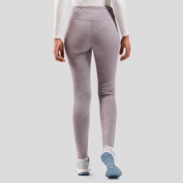 Odlo Zeroweight Print Pro Tights - Gray Ridge