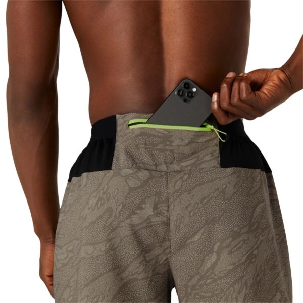 Asics Fujitrail Printed 5in Shorts - Pepper