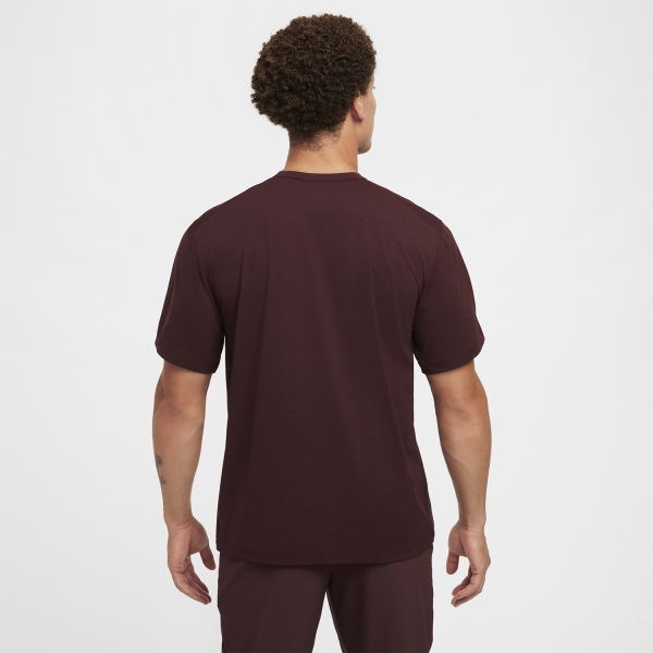 Nike Hyverse Swoosh Maglietta - Burgundy Crush/Black
