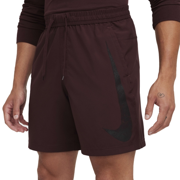 Pantalone cortos Running Hombre Nike Nike Form Swoosh 7in Shorts  Burgundy Crush/Black  Burgundy Crush/Black 