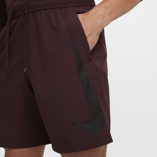 Nike Form Swoosh 7in Pantaloncini - Burgundy Crush/Black