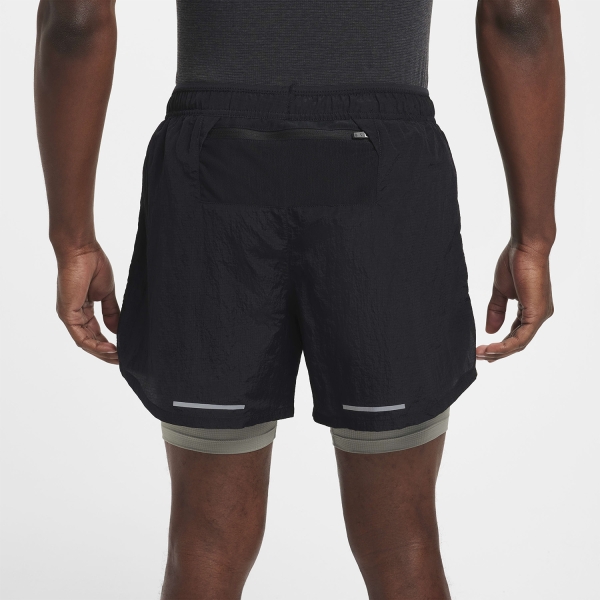Nike Stride 5in Shorts - Black/Reflective Silver