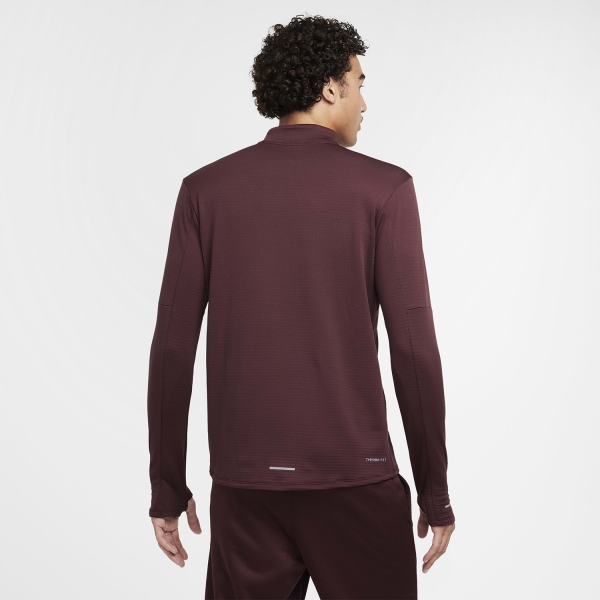 Nike Therma-FIT Pro Shirt - Burgundy Crush/Reflective Silver