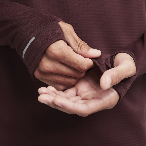 Nike Therma-FIT Pro Shirt - Burgundy Crush/Reflective Silver