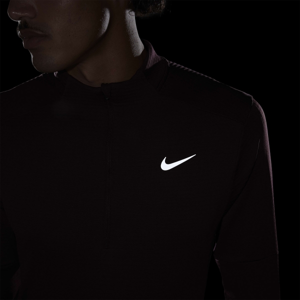 Nike Therma-FIT Pro Shirt - Burgundy Crush/Reflective Silver