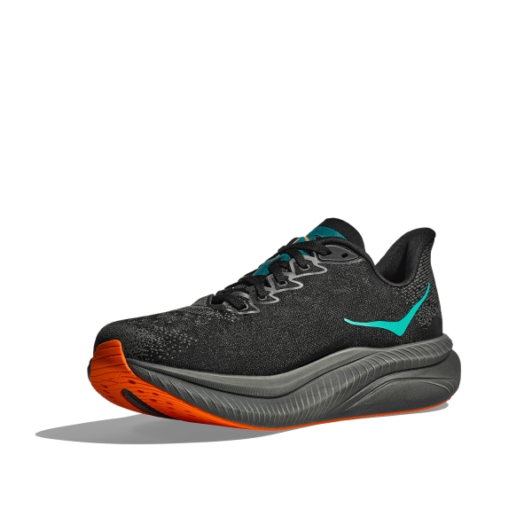 Hoka Mach 6 - Black/Electric Tangerine