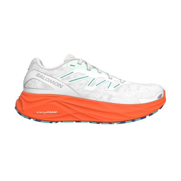 Women's Neutral Running Shoes Salomon Salomon Aero Glide 2  White/Cherry Tomato/Electric Green  White/Cherry Tomato/Electric Green 
