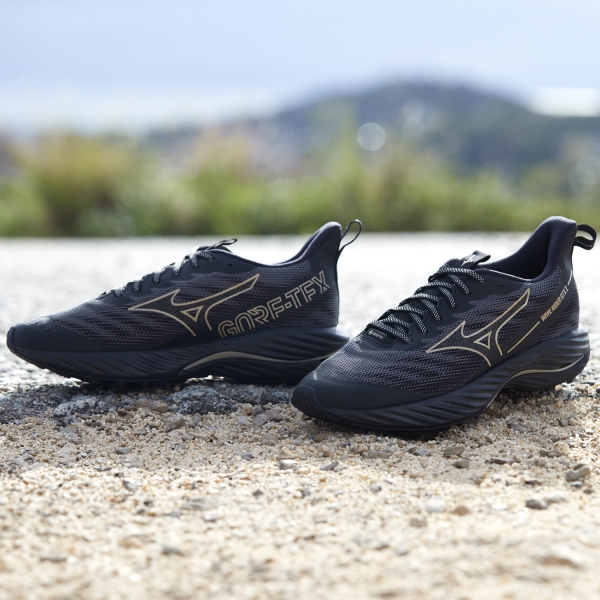 Mizuno Wave Rider GTX 2 - Black/Golden Halo/Quiet Shade