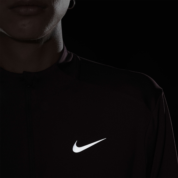 Nike Dri-FIT Element Logo Maglia - Burgundy Crush/Reflective Silver