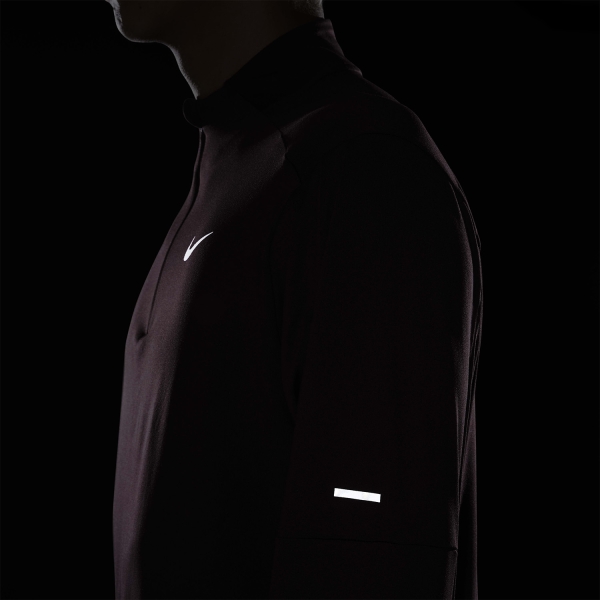 Nike Dri-FIT Element Logo Maglia - Burgundy Crush/Reflective Silver