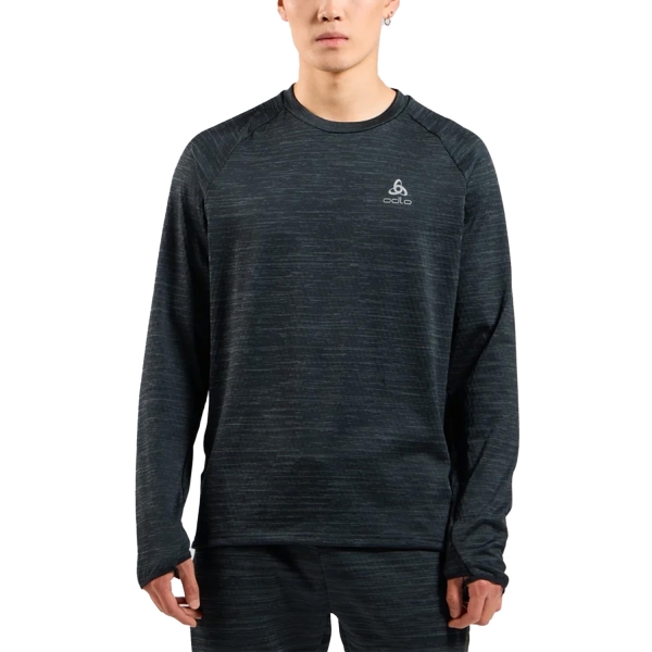 Maglia Running Uomo Odlo Odlo Easy Maglia  Black Melange  Black Melange 