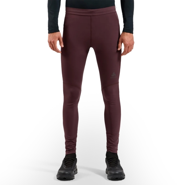 Men's Running Tights and Pants Odlo Odlo Zeroweight Tights  Fudge  Fudge 