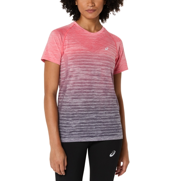 Maglietta Running Donna Asics Seamless Maglietta  Coral Reef/Greyish Purple 2012C385701