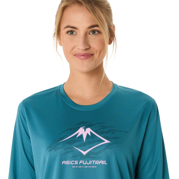Asics Fujitrail Logo Camisa - Atlantis Blue