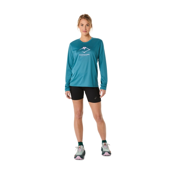 Asics Fujitrail Logo Camisa - Atlantis Blue