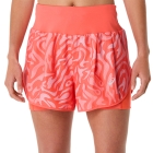 Asics Road All Over Print 2 in 1 3.5in Pantaloncini - Coral Reef/Light Ube