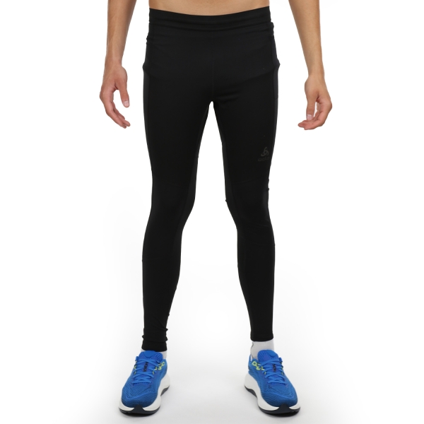 Men's Running Tights and Pants Odlo Odlo Zeroweight Warm Tights  Black  Black 