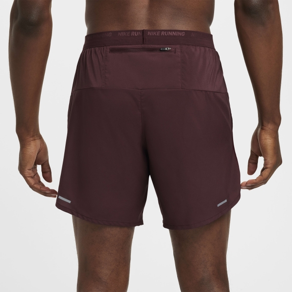 Nike Dri-FIT Stride 7in Shorts - Burgundy Crush/Black/Reflective Silver