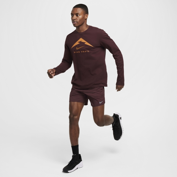 Nike Dri-FIT Stride 7in Shorts - Burgundy Crush/Black/Reflective Silver