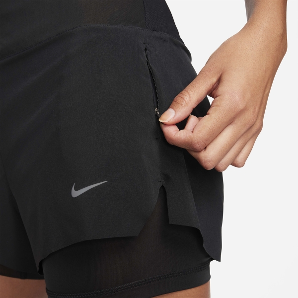 Nike Dri-FIT Swift 2 in 1 3in Shorts - Black/Reflective Silver