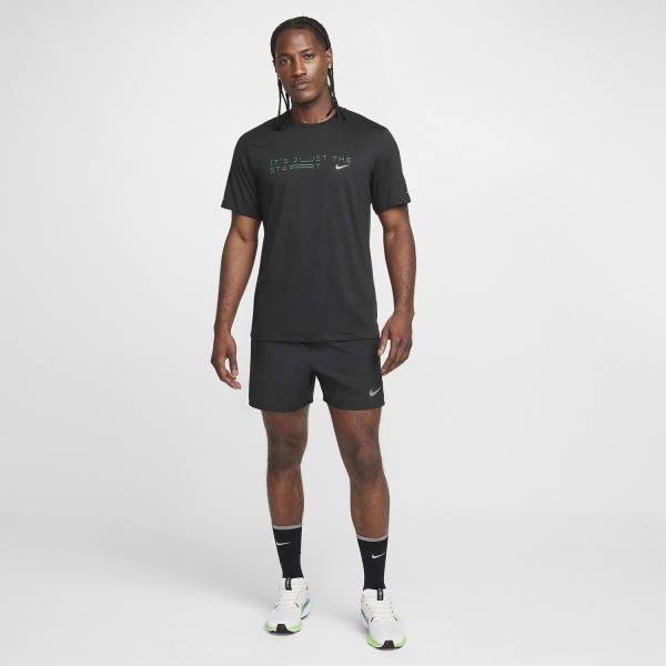 Nike Rise 365 Kipchoge Camiseta - Black/Stadium Green/Reflective Silver