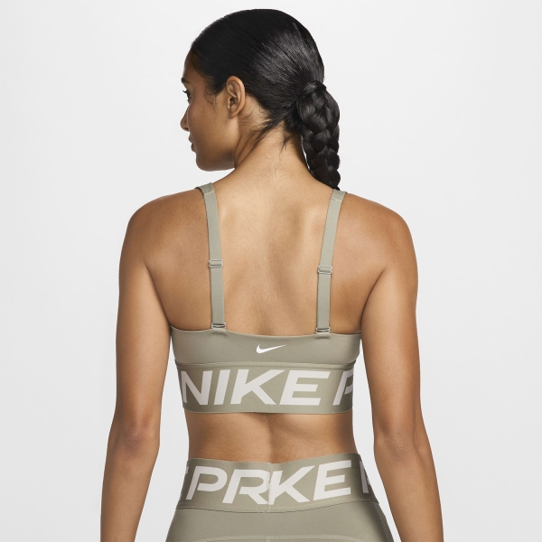 Nike Indy Plunge Reggiseno Sportivo -  Light Army/Light Orewood Brown/White