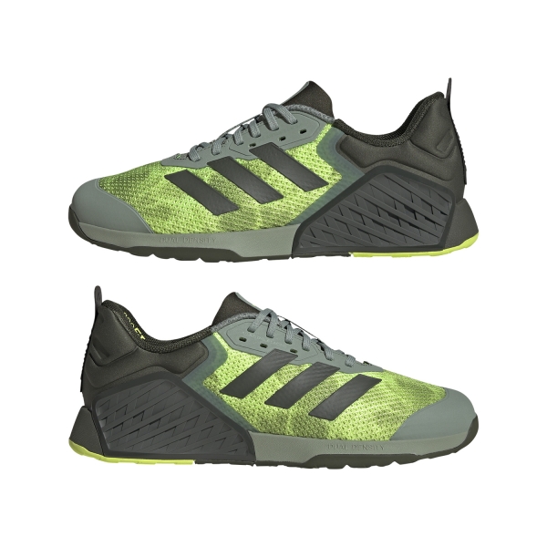 adidas Dropset 3 Trainer - Silver Green/Night Cargo/Lucid Lemon