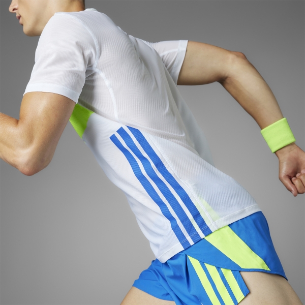 adidas adizero Retro Maglietta - White/Lucid Lemon