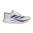 adidas adizero Boston 12 - Core White/Dark Blue/Pure Ruby