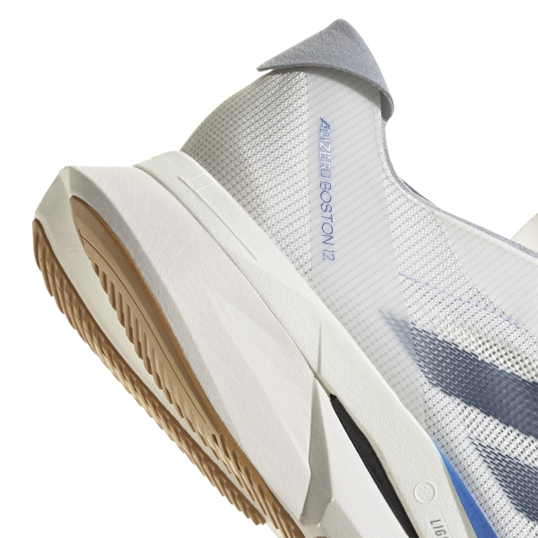 adidas adizero Boston 12 - Core White/Dark Blue/Pure Ruby