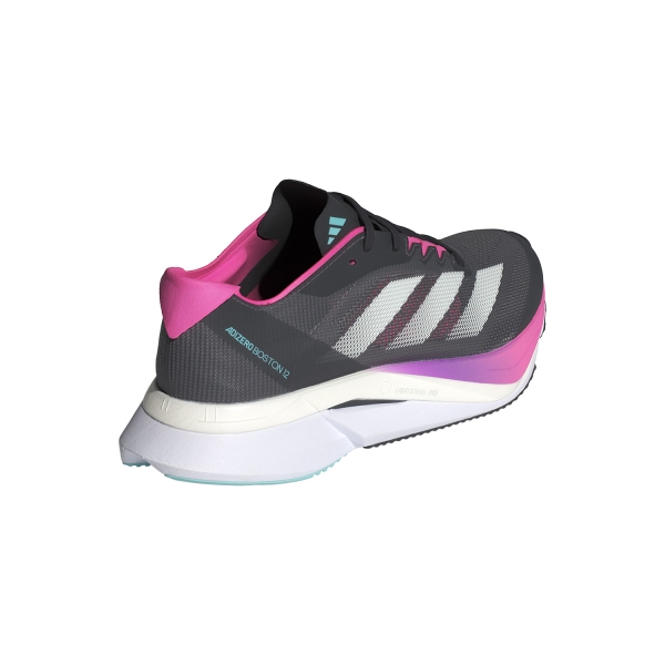 adidas adizero Boston 12 - Grey Five/Crystal Jade/Lucid Pink