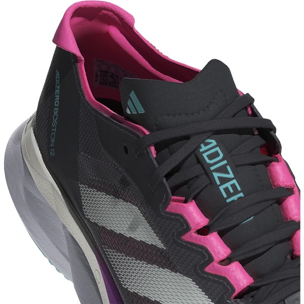 adidas adizero Boston 12 - Grey Five/Crystal Jade/Lucid Pink