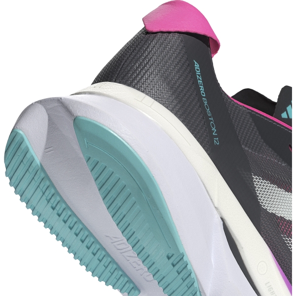 adidas adizero Boston 12 - Grey Five/Crystal Jade/Lucid Pink