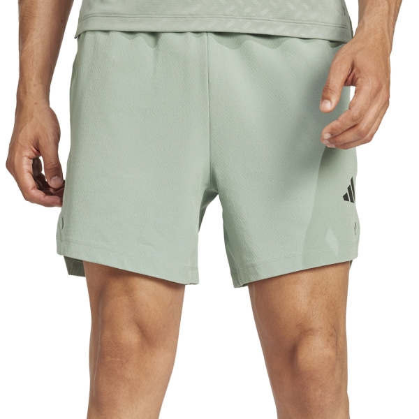 Pantalones Cortos Training Hombre adidas Power 5in Shorts  Silver Green JI8209