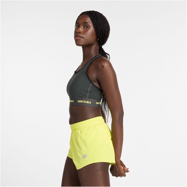 New Balance Sleek Pace Sports Bra - Blacktop