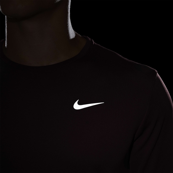 Nike Dri-FIT UV Miler Shirt - Burgundy Crush/Reflective Silver