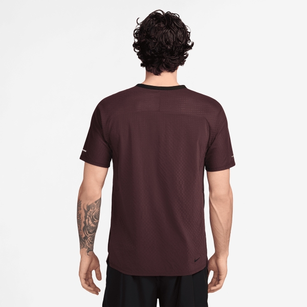 Nike Dri-FIT Solar Chase Maglietta -  Burgundy Crush/Black