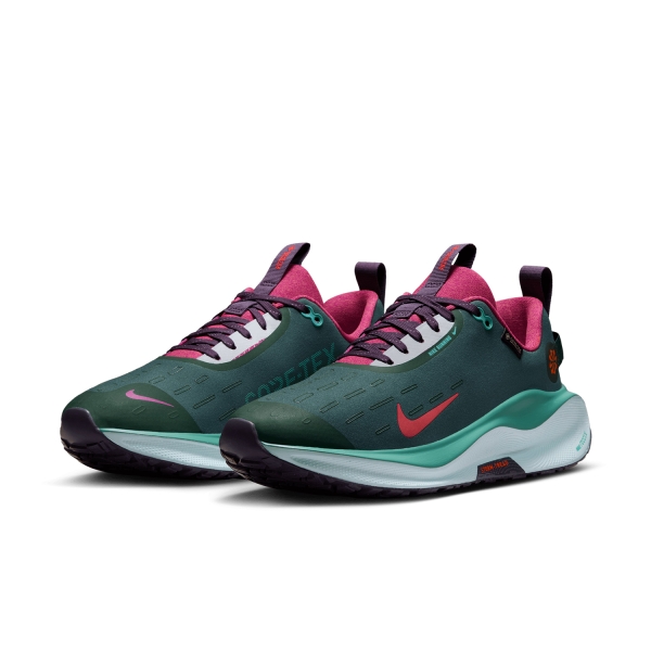 Nike InfinityRN 4 GTX - Vintage Green/Bright Crimson/Dark Raisin