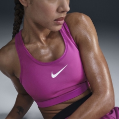 Nike Swoosh Logo Reggiseno Sportivo - Hot Fuchsia/White