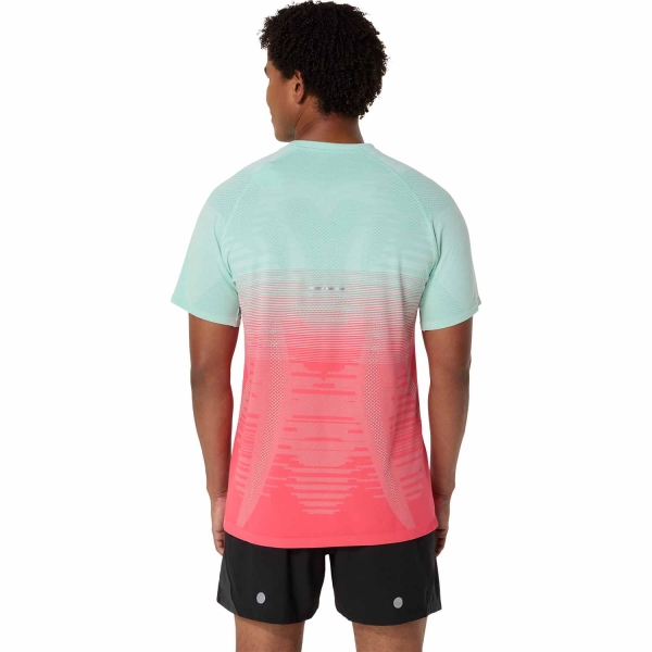 Asics Seamless T-Shirt - Coral Reef/Oasis Green