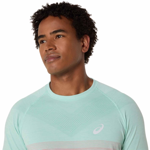 Asics Seamless T-Shirt - Coral Reef/Oasis Green