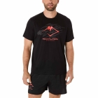 Asics Fujitrail Logo Camiseta - Performance Black/Carbon/Coral Reef