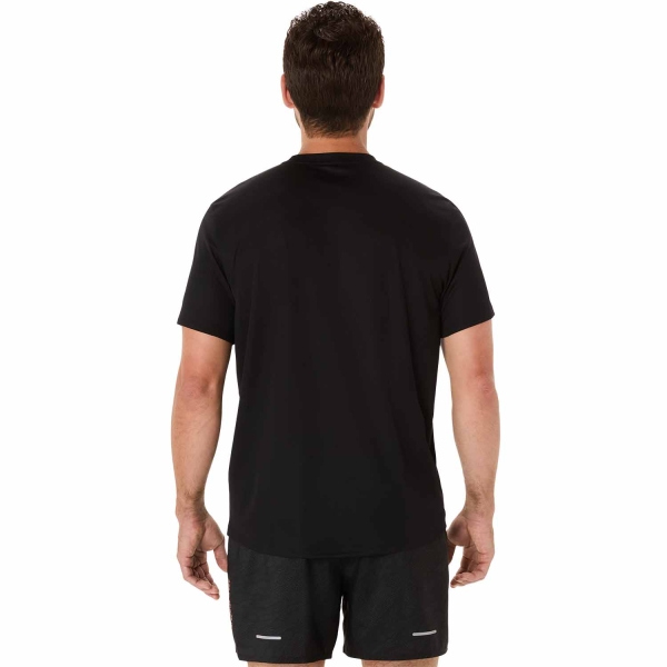 Asics Fujitrail Logo Camiseta - Performance Black/Carbon/Coral Reef