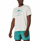 Asics Fujitrail Logo Camiseta - Birch/White Sage/Rainy Lake